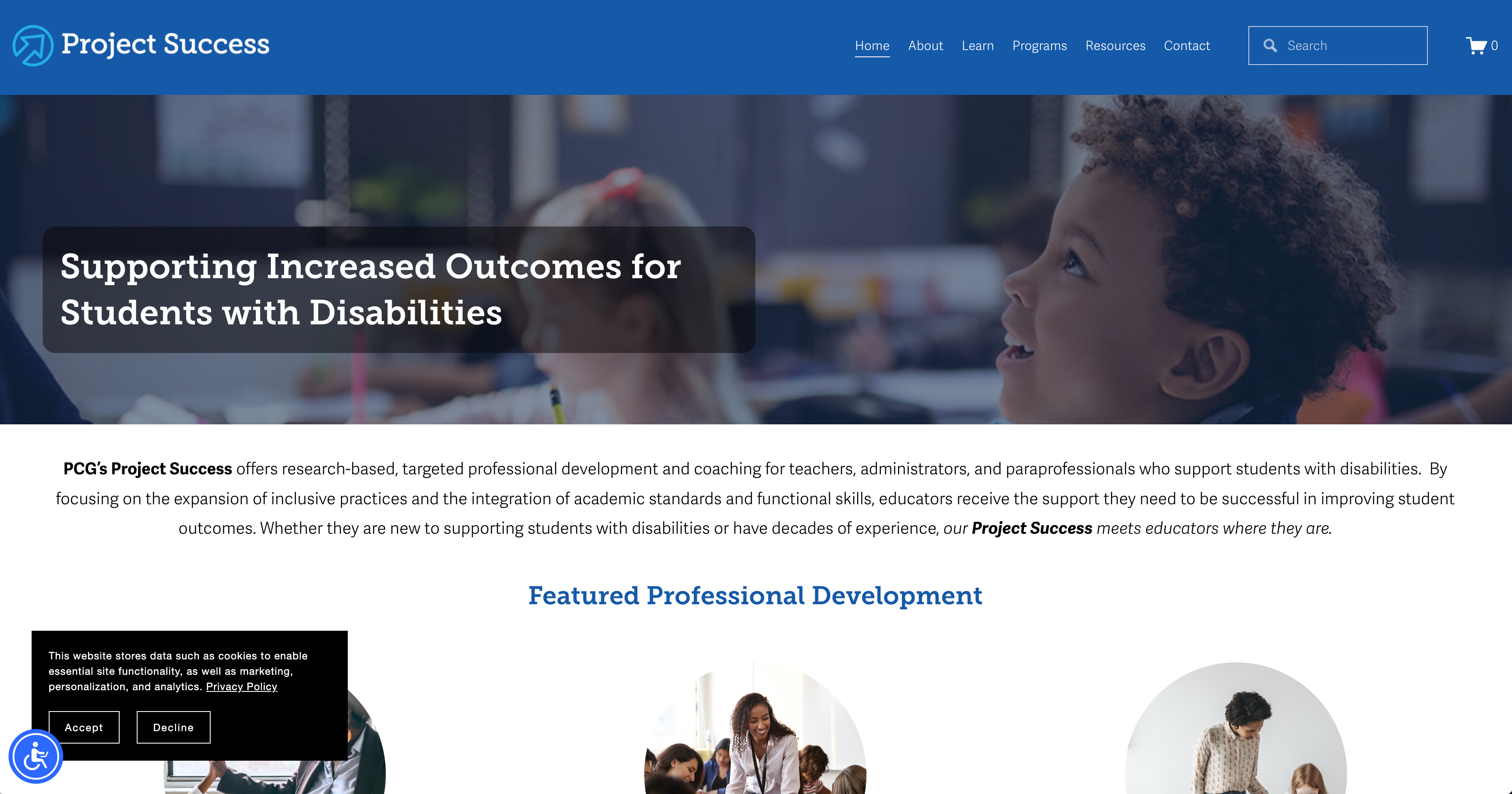 PCG Project Success website