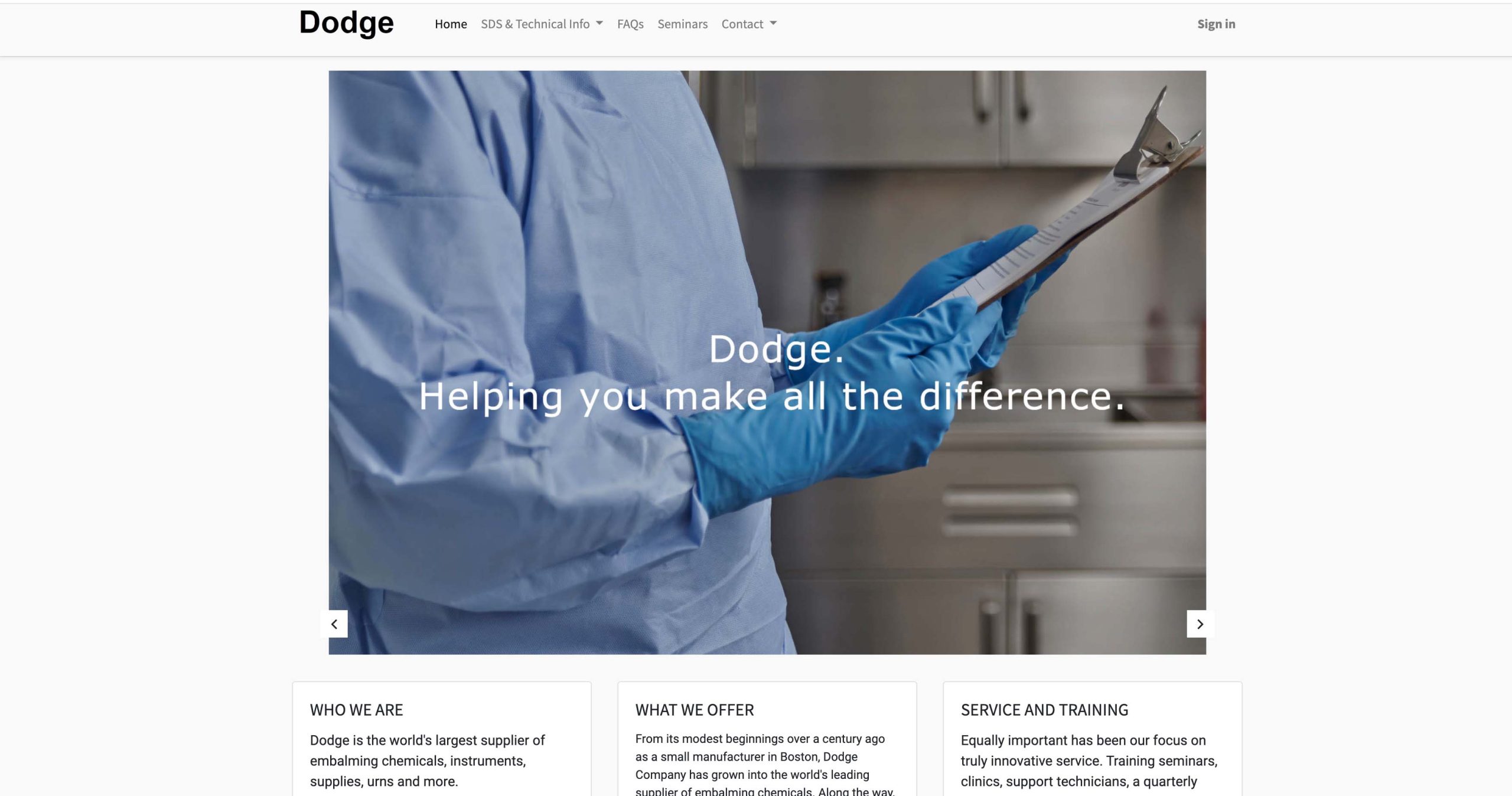 the dodge company website